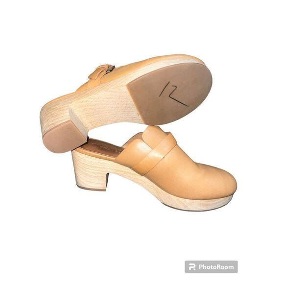 ✨Madewell The Monique Buckle Carmel Sz 9 Clogs ✨ - Picture 3 of 9